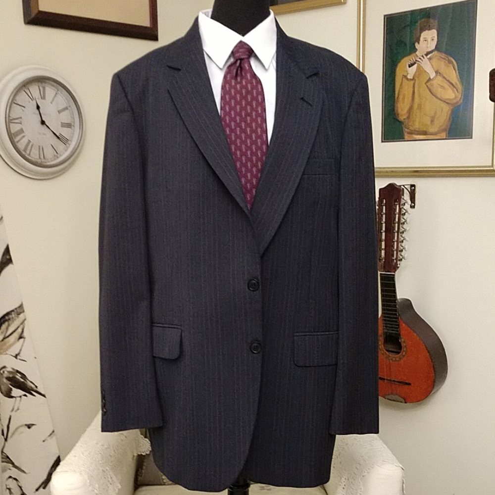 014 Men's Johnny Carson Suit 44L W 38-40